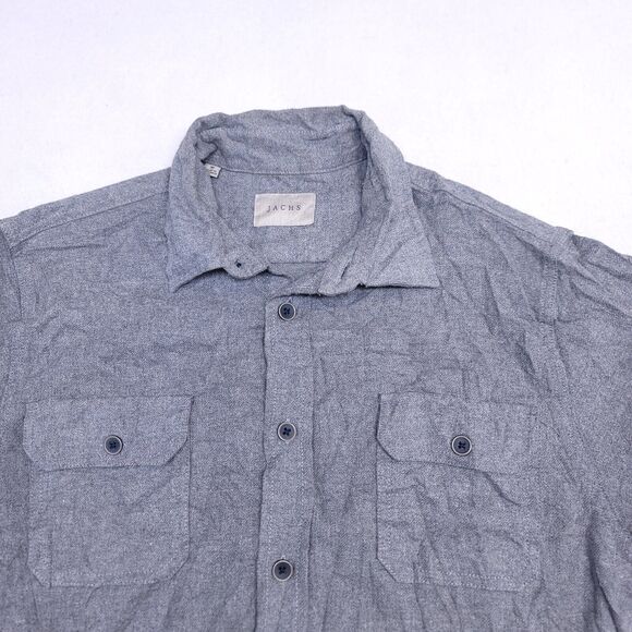 Jachs Casual Long Sleeve Button Up Shirt Mens Size Medium M Gray - Picture 1 of 10